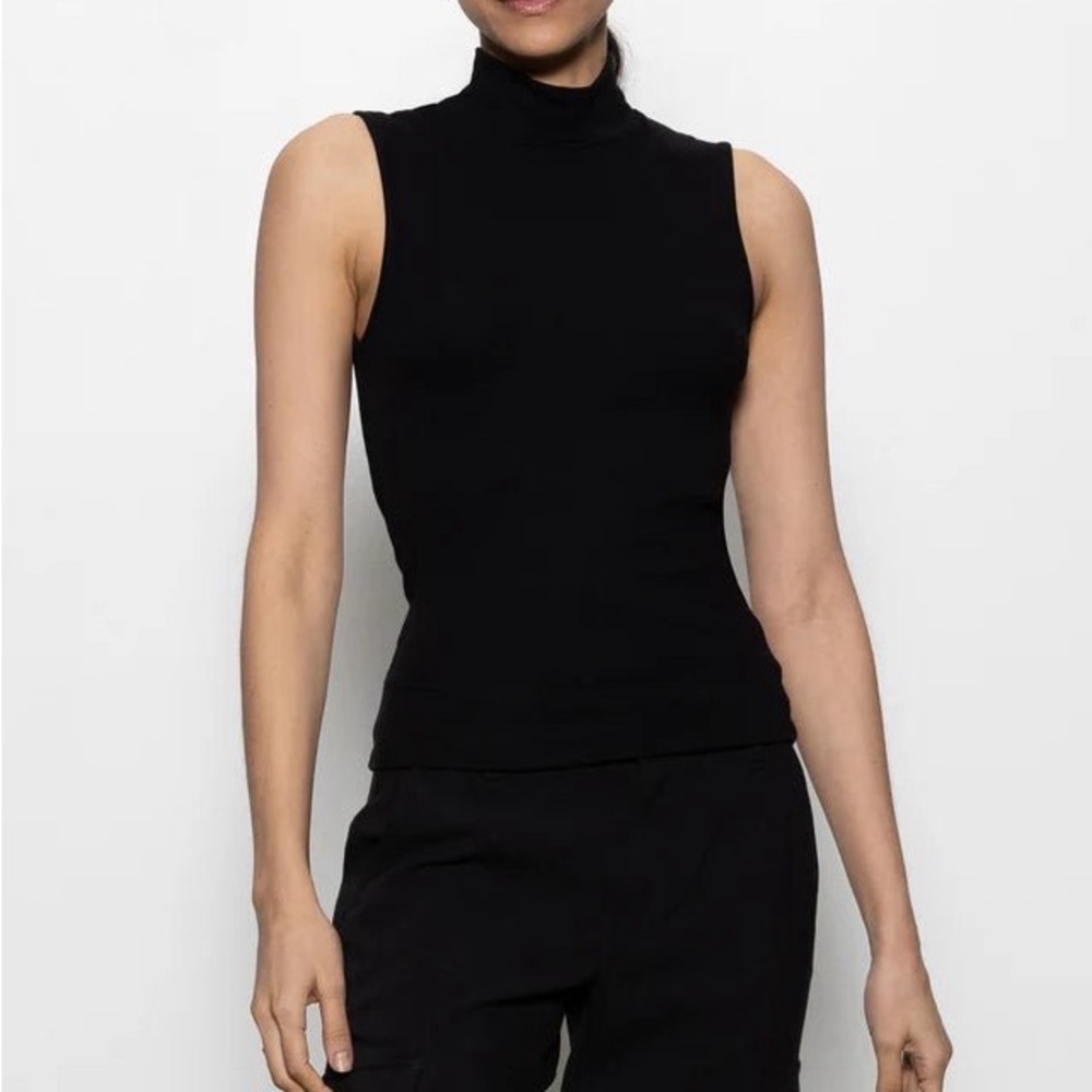 Sanctuary Essential Sleeveless Mock Neck Black